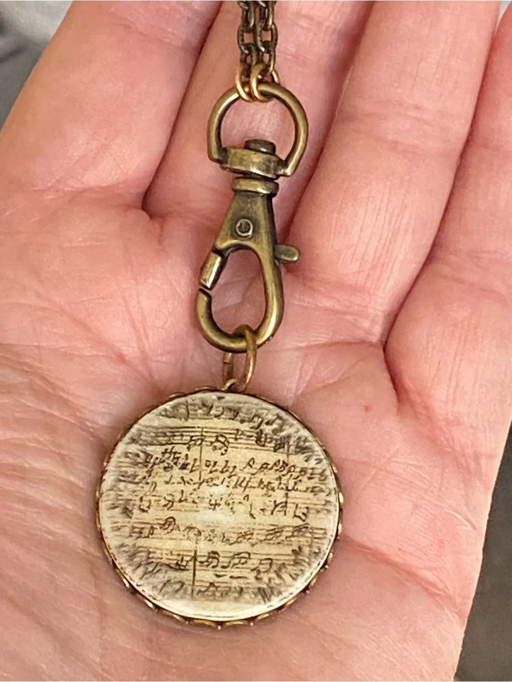 Brass Music Pendant